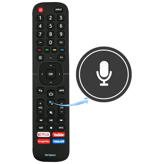 ERF2B60H Replace Voice Remote Control for Hisense 4K Ultra HD TV 65H8F 50H8F 55H8F 55H9F 65H9F 55A6501EU