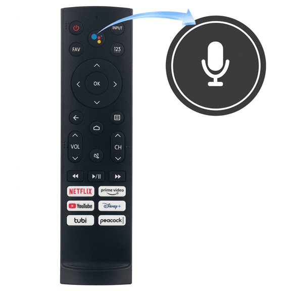 ERF3A90 Voice Replace Remote Control for Hisense TV 50A66FUA 55A53FUA 43A53FUA
