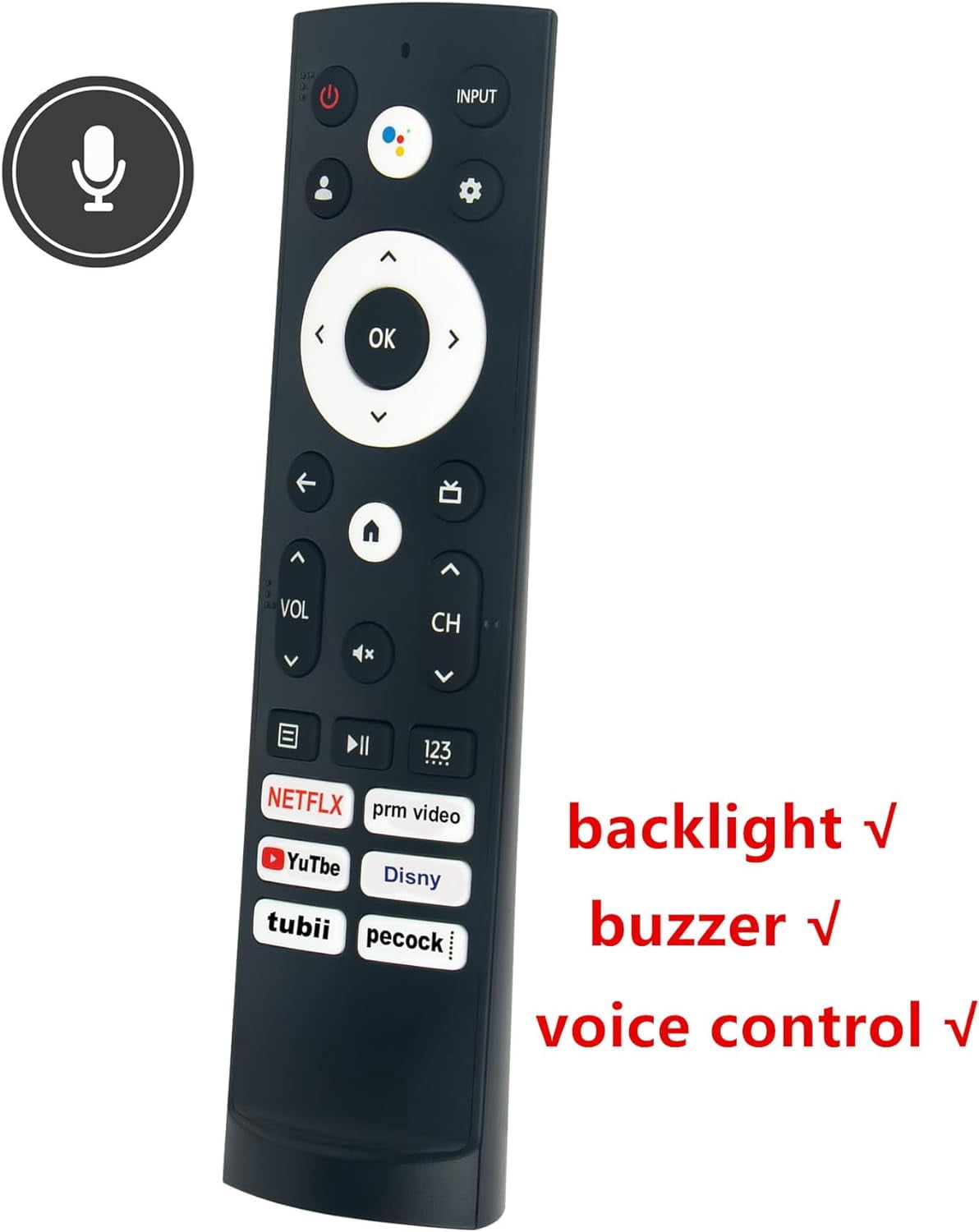 ERF3V90H Replace Voice Remote Control Fit for Hisense TV 75U6H 55U8H