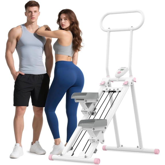 ERGOLIFE Stair Stepper for Home, New Version 6 Adjustable Resistance Vertical Climber Cardio Exercise Machine, Folding Stair Climber for Full Body Workout with Adjustable Handlebar