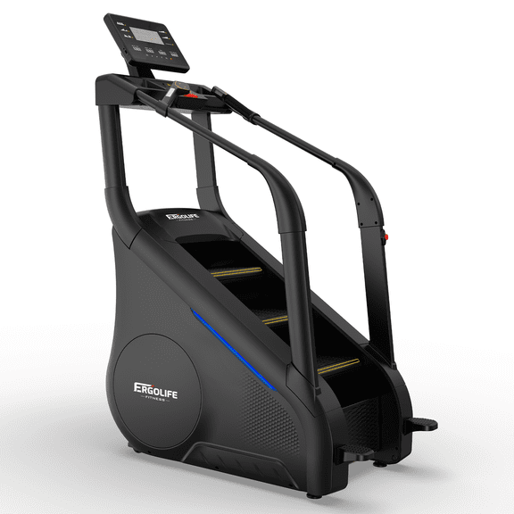ERGOLIFE Stair Stepper Machine for Home Gym, Stair Climber with 25 Resistance Levels, 660 lbs Capacity, 7-Level Safety System, Natural Floating Step, Quiet Cardio Workout Machine with LED Touchscreen