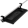 thumbnail image 1 of Ergomaker Keyboard Tray Under Desktop 25.6x11.8 inches Clamp-On Tray Slide-Out Drawer Punch-Free Setting Black, 1 of 7