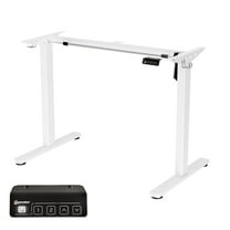 Ergomaker Electric Standing Desk Frame White Height Adjustable Standing Base Frame for 40" to 63" Desk Tops
