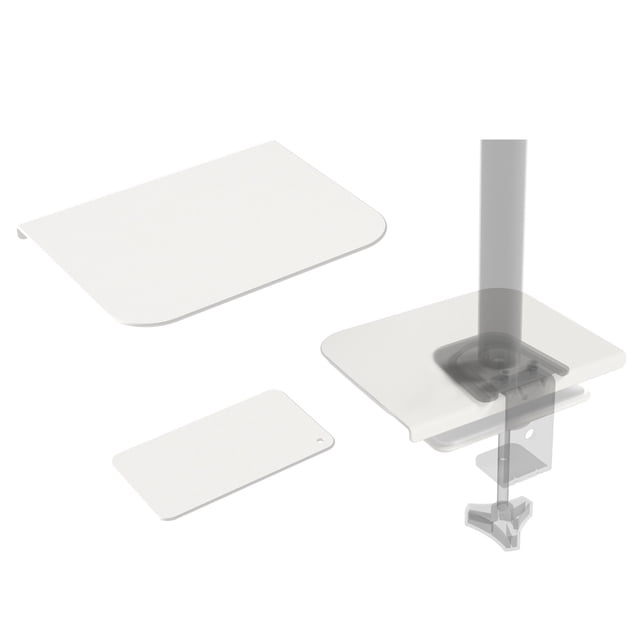 Ergomaker White Steel Monitor Mount Reinforcement Plate for Thin, Glass ...
