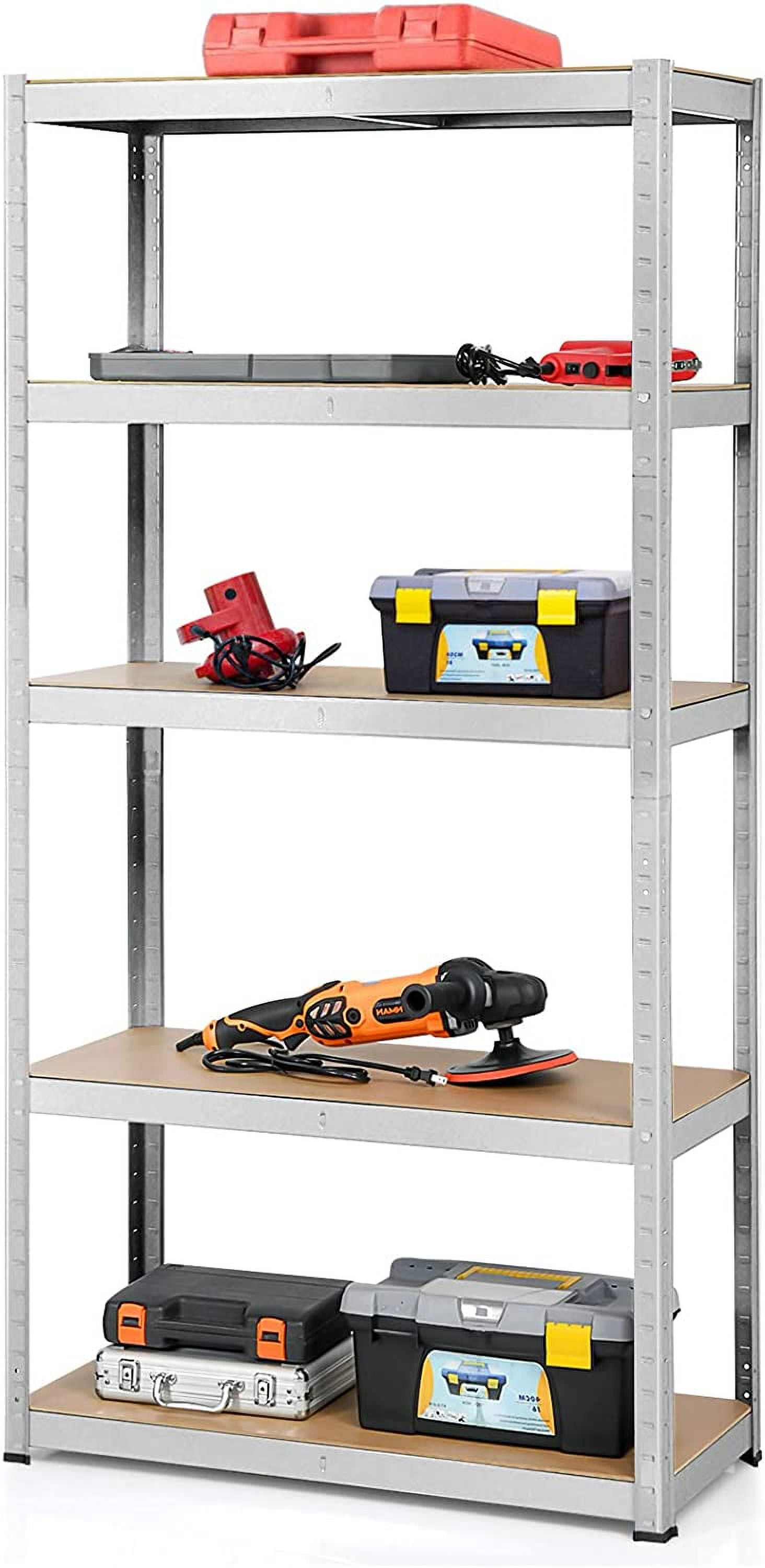 ERGOMASTER 5 Tier Utility Shelves Rack Garage Heavy Duty Steel Metal