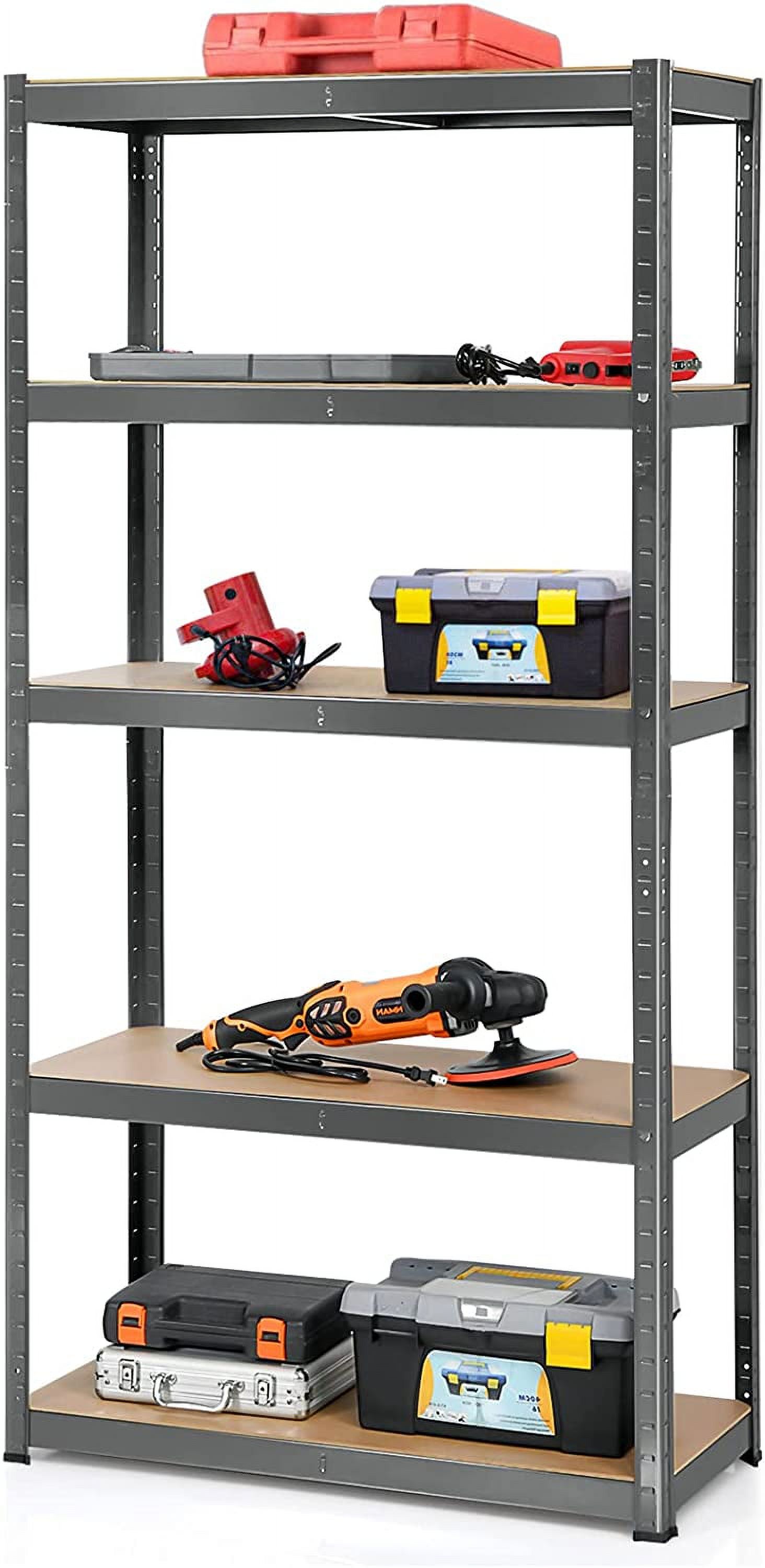 ERGOMASTER 5 Tier Utility Shelves Rack Garage Heavy Duty Steel Metal