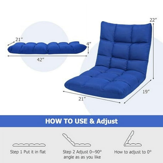 ERGOMASTER Adjustable Floor Video Gaming Chair with 14Position