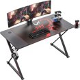 ERGONOMIC Gaming Desk 55 Inch PC Gaming X Shaped Gaming Computer Desk