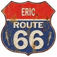 thumbnail image 1 of ERIC Route 66 Sign Shield Metal Gift Man Cave Gift 211110002055, 1 of 1