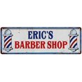 thumbnail image 1 of ERIC'S Barber Shop Hair Salon Metal Sign Retro 6x18 106180031160, 1 of 1