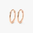 thumbnail image 1 of Rose Gold Multiple Sizes Thin Hoop Earrings, 1 of 7