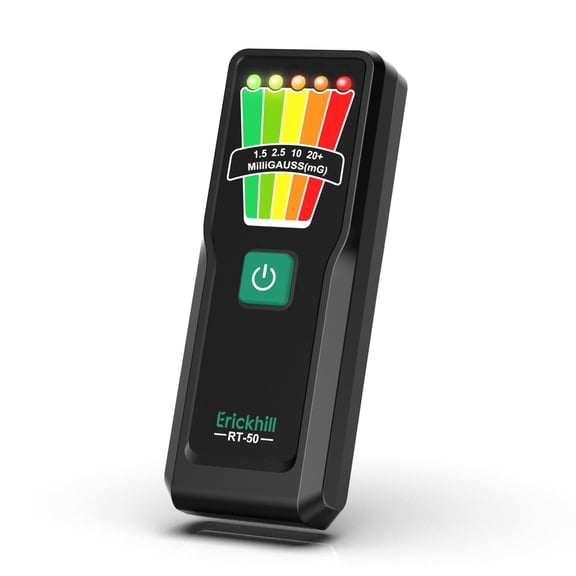 ERICKHIL Handheld EMF Meter, 5-Level LED Alerts, Ghost Hunting Equipmen for Paranormal Investigations, 30Hz–20kHz Wide Range Ghost Detector, Pocket-Size EMF Reader