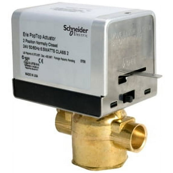 ERIE VT2211G13A020 24V 1/2" SWEAT 2-WAY N.C. ZONE VALVE 1.0 CV 18" LE LEAD WIRES NO AUX. SWITCH