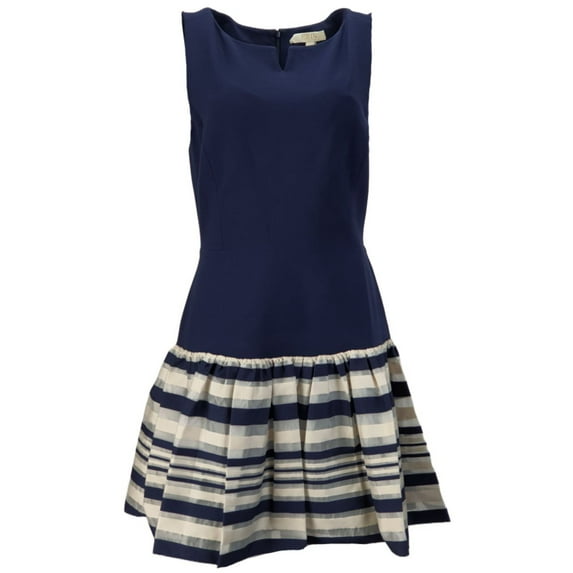 ERIN Women's Hanah Drop Waist Dress, Blue, 10