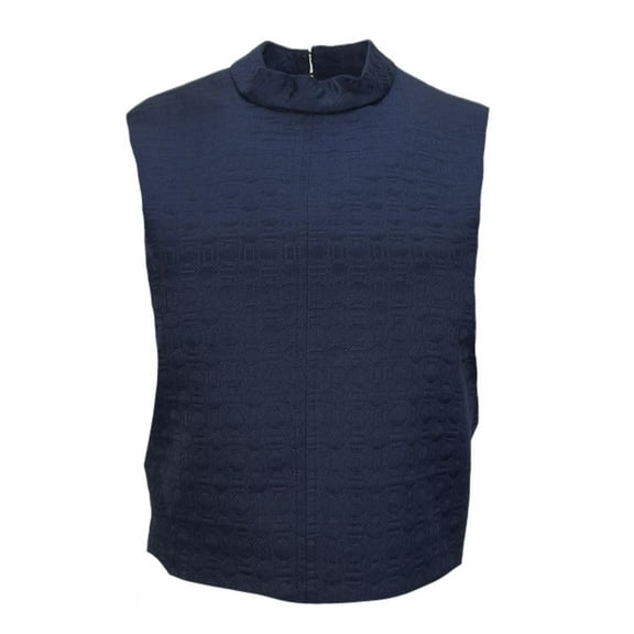 ERIN Women's Turtleneck Sleeveless Top, Blue, 8