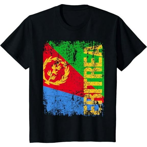 ERITREA Flag Vintage Distressed ERITREA T-Shirt
