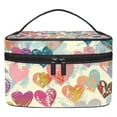 thumbnail image 1 of ERJLKXP Abstract Art Heart Makeup Bags Travel Cosmetic Bag Case, Large Capacity Organizer and Storage, Portable Pouch Toiletry bag for Women & Girls, 1 of 7