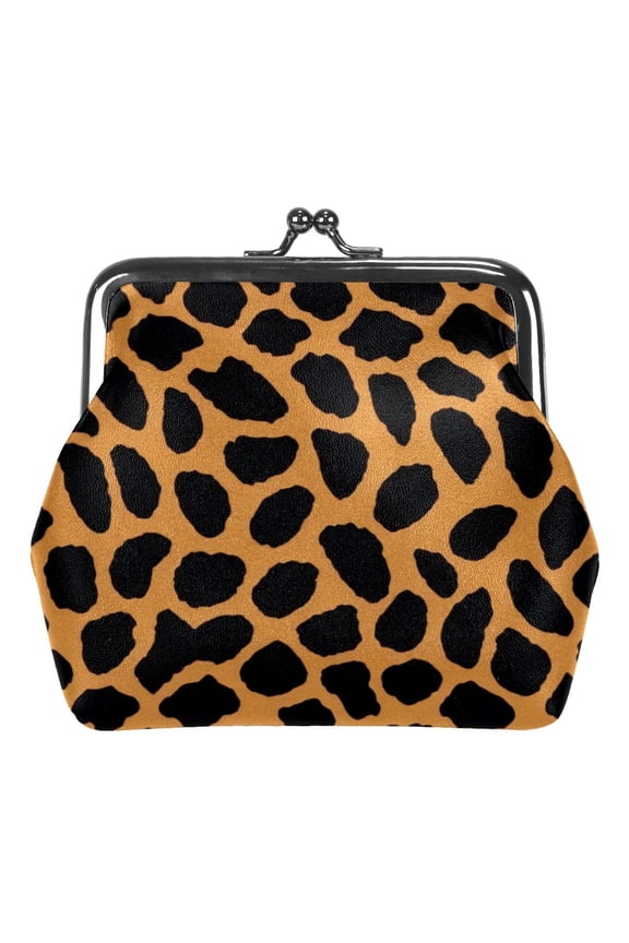 Fashion Leopard Print Small Coin Purse & Pouchese for Women and Girls,Leather Coin Wallet Travel Essentials for Change, Keys, Lipstick
