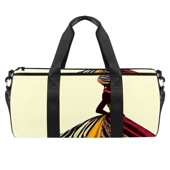 ERJLKXP Gym Bag for Men and Women,Exotic African Women Carry on Duffle Bag for Travel,Sports,athletic,Fitness and Workout