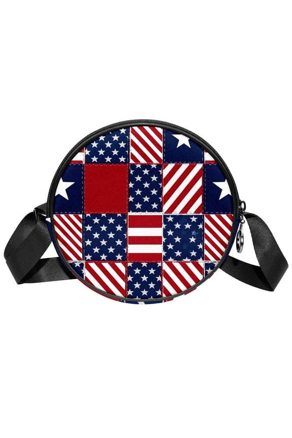 Independence Day Usa Flag Small Crossbody Bags for Women,Casual Travel Sling Bag,Over the Shoulder Cross Body Purses