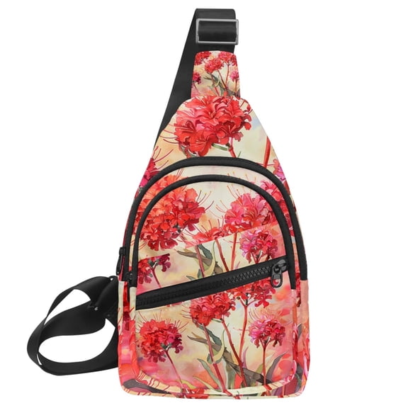 ERJLKXP Oil Painting Spring Flowers Small Mens Women Crossbody Chest Bag, Travel Over Shoulder Sling Bag Backpack Men Side Bag,Daypack