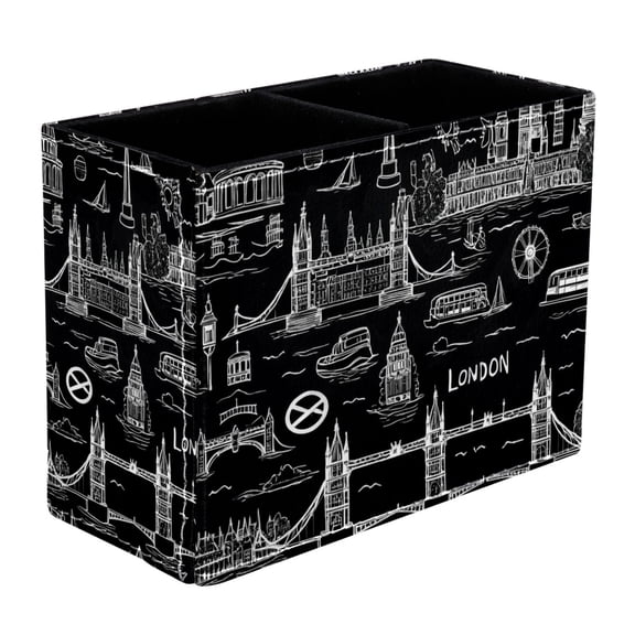 ERJLKXP Pen Holder for Desk Organizer,Vintage Buildings London Bridge Pencil Cup Holder,Pen Desktop Storage Box for Home and Office Makeup Brush Holder