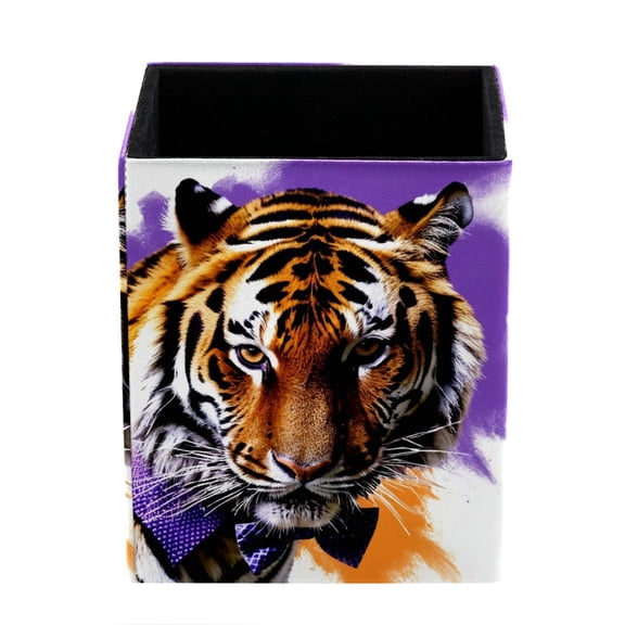 ERJLKXP Small Pen & Pencil Holder for Desk Organization,Animal Tiger Desktop Stationery Storage for Office Supplies and Makeup Brush Organizer