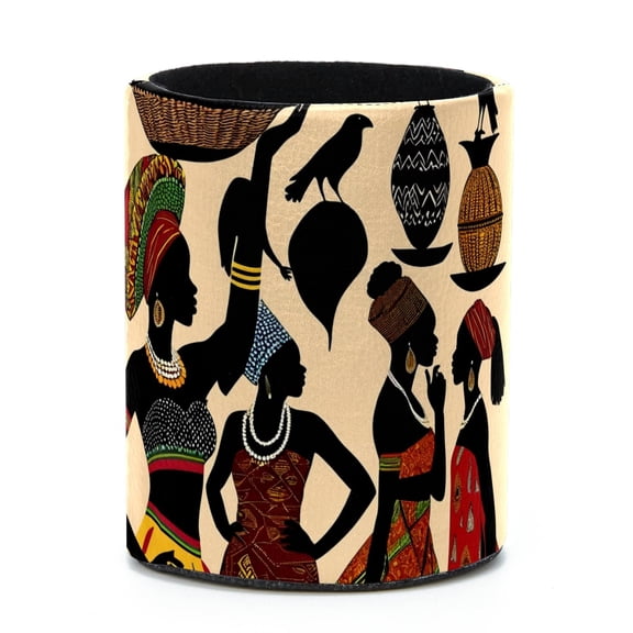ERJLKXP Tribal African Women Small Pen & Pencils Holder for Desk Organizer,Desktop Stationery Storage for Office Supplies, Pencils and Makeup Brush Holder