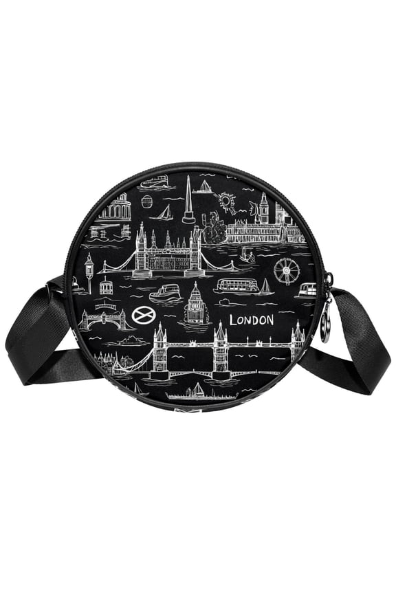 Vintage Buildings London Bridge Small Crossbody Bags for Women,Casual Travel Sling Bag,Over the Shoulder Cross Body Purses