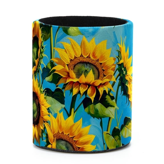 ERJLKXP Watercolor Sunflower Small Pen & Pencils Holder for Desk Organizer,Desktop Stationery Storage for Office Supplies, Pencils and Makeup Brush Holder