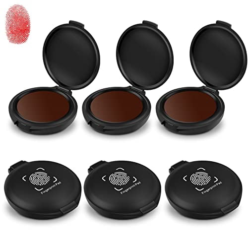 ERKOON 6 Pack Fingerprint Ink Pads, Thumbprint Ink Pad for Notary