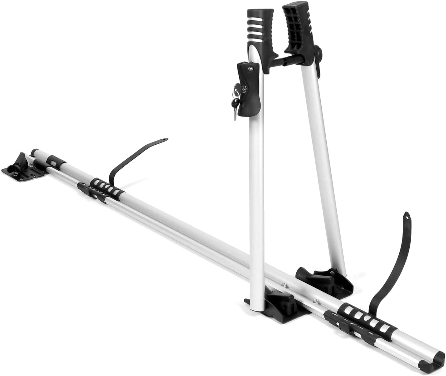 ERKUL Bike Rack for Car - Aluminum Bicycle Carrier for Roof Racks | Silver