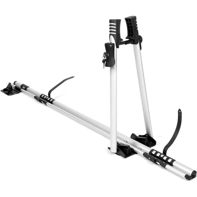 ERKUL Bike Rack for Car, Bike roof rack Aluminum Bicycle Carrier Silver