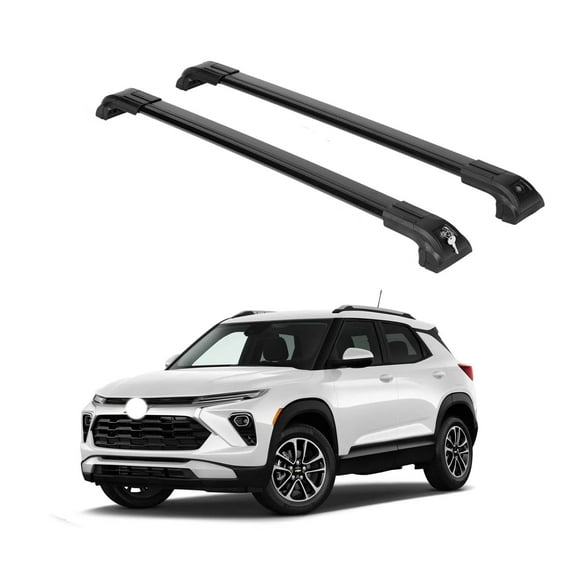 ERKUL Heavy Duty 220lb Roof Rack Cross Bars for Chevrolet Chevy Trailblazer 2021-2024 | Aluminum Crossbars with Anti Theft Lock for Rooftop | Compatible with Flush Rails - Black
