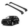 thumbnail image 1 of ERKUL Heavy Duty 220lbs Roof Rack Cross Bars for Audi Q3 2019-2025 | Solid Metal Mounts | Aluminum Crossbars with Anti Theft Lock for Rooftop - Compatible with Flush Rails - Black, 1 of 5