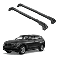 thumbnail image 1 of ERKUL Heavy Duty 220lbs Roof Rack Cross Bars for BMW X5 G05 2019-2025 | Solid Metal Mounts | Aluminum Crossbars with Anti Theft Lock for Rooftop - Compatible with Flush Rails - Black, 1 of 7