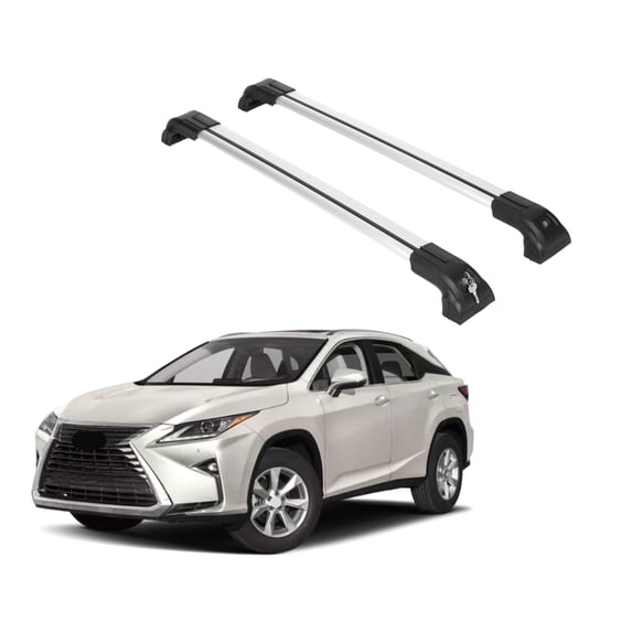 ERKUL Heavy Duty 220lbs Roof Rack Cross Bars Fit for Lexus RX350L RX450H RX450HL 2016-2022|Solid Metal Mounts| AntiTheft Lock Crossbars for Rooftop, Cargo Carrier, Luggage, Kayak, Canoe, Bike| Silver