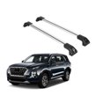 thumbnail image 1 of ERKUL Heavy Duty 220lbs Roof Rack Cross Bars for Hyundai Palisade 2019-2024 | Solid Metal Mounts | Anti-Theft Lock Aluminum Crossbars for Rooftop, Cargo Carrier, Luggage, Kayak, Canoe, Bike | Silver, 1 of 5