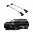 thumbnail image 1 of ERKUL Heavy Duty 220lbs Roof Rack Cross Bars for Hyundai Santa Fe 2019-2023 | Solid Metal Mounts | Aluminum Crossbars with Anti Theft Lock for Rooftop - Compatible with Flush Rails - Silver, 1 of 8