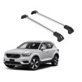 thumbnail image 1 of ERKUL Heavy Duty 220lbs Roof Rack Cross Bars for Volvo XC40 2018-2024 | Solid Metal Mounts | Aluminum Crossbars with Anti Theft Lock for Rooftop - Compatible with Flush Rails - Silver, 1 of 5