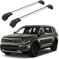 thumbnail image 1 of ERKUL Roof Rack Cross Bars for 2019-2025 Kia Telluride (Except X-Line and X-Pro) | Aluminum Crossbars with Anti Theft Lock for Rooftop | Compatible with Flush Rails - Silver, 1 of 7