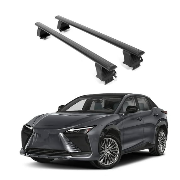 ERKUL Roof Rack Cross Bars for 2023-2025 Lexus RZ 350e / 450e | Aluminum Crossbars with Anti Theft Lock for Rooftop | Compatible with Bare/Naked Roofs - Black