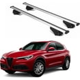 thumbnail image 1 of ERKUL Roof Rack Cross Bars for Alfa Romeo Stelvio 2017-2024 | Anti-Theft Lock Aluminum Crossbars for Rooftop, Cargo Carrier, Luggage, Kayak, Canoe, Bike | Black, 1 of 8