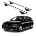 thumbnail image 1 of ERKUL Roof Rack Cross Bars for Audi A4 (B9) Allroad 2016-2024 | Aluminum Crossbars with Anti Theft Lock for Rooftop | Compatible with Raised Rails - Silver, 1 of 7