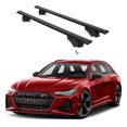 thumbnail image 1 of ERKUL Roof Rack Cross Bars for Audi RS 6 RS6 Avant 2021-2025 | Aluminum Crossbars with Anti Theft Lock for Rooftop | Compatible with Flush Rails - Black, 1 of 7