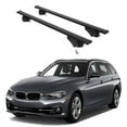 thumbnail image 1 of ERKUL Roof Rack Cross Bars for BMW 3 Series Touring F31 2012-2019 | Aluminum Crossbars with Anti Theft Lock for Rooftop | Compatible with Flush Rails - Black, 1 of 7