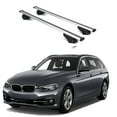 thumbnail image 1 of ERKUL Roof Rack Cross Bars for BMW 3 Series Touring F31 2012-2019 | Aluminum Crossbars with Anti Theft Lock for Rooftop | Compatible with Flush Rails - Silver, 1 of 7