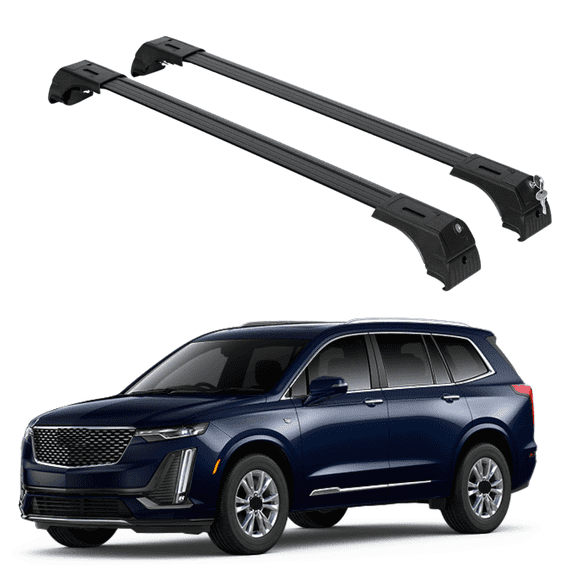 ERKUL Roof Rack Cross Bars for Cadillac XT6 2020-2025 | Anti-Theft Lock Aluminum Crossbars for Rooftop, Cargo Carrier, Luggage, Kayak, Canoe, Bike| Black