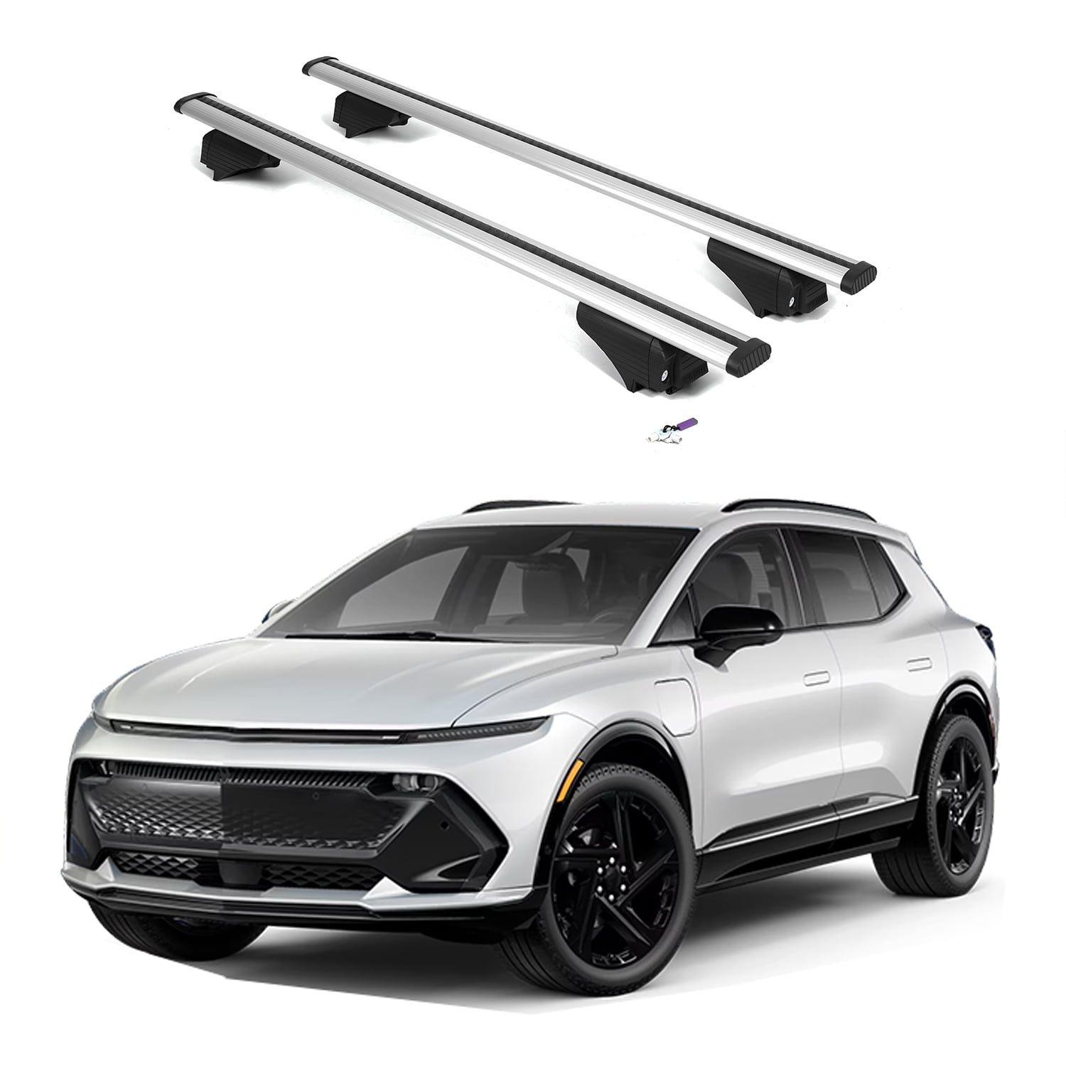Lockable Roof Rack Cross Bars For Chevy Blazer 2019-2025 (with Side Rails) - 265 Lb Capacity, Aluminum