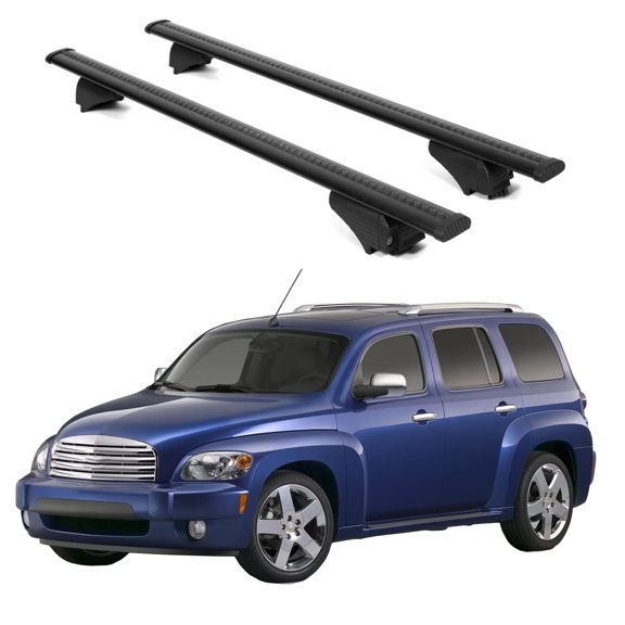 ERKUL Roof Rack Cross Bars for Chevrolet Chevy HHR 2006-2011 | Aluminum Crossbars with Anti Theft Lock for Rooftop | Compatible with Raised Rails - Black